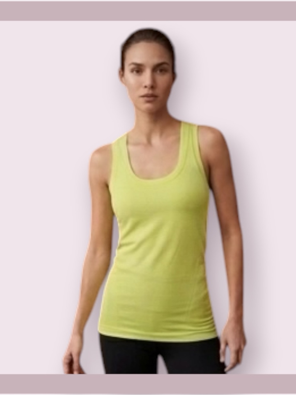 Athleta Momentum Seamless Aloe Mini Stripe Tank